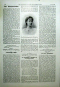 Original Old Antique Print Mrs Strachey Wins Rifle Competition At Nursery Bazaar
