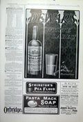 Original Old Antique Print Dewars White Label Whisky Distinction 1904 Advert