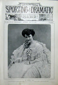 Original Old Antique Print Elizabeth Firth London Actress 1904 Theatre 20th