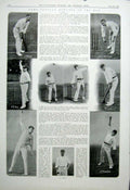 Original Old Antique Print CricketPopular Bowlers 1904