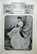 Original Old Antique Print Hilda Jeffreys London Actress 1904 Theatre 20th