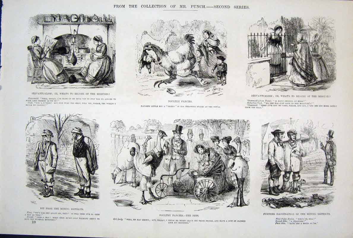 Original Old Vintage Print Life & Character Mr Punch Second Series 20th Century