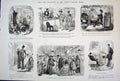 Original Old Antique Print Life & Character Mr Punch Second Serious 1878 19th