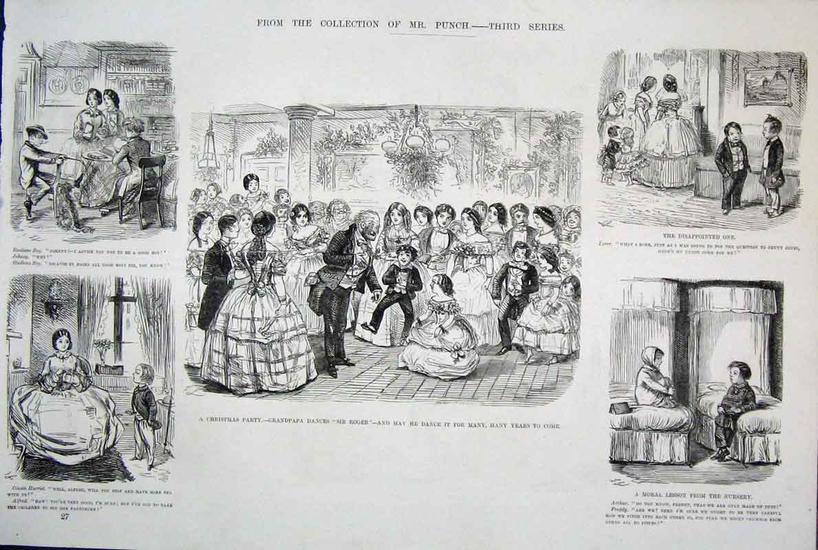 Original Old Antique Print Mr Punch Third Series By John Leech C1878 Victorian