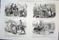 Original Old Antique Print Mr Punch Third Series Collection By John Leech