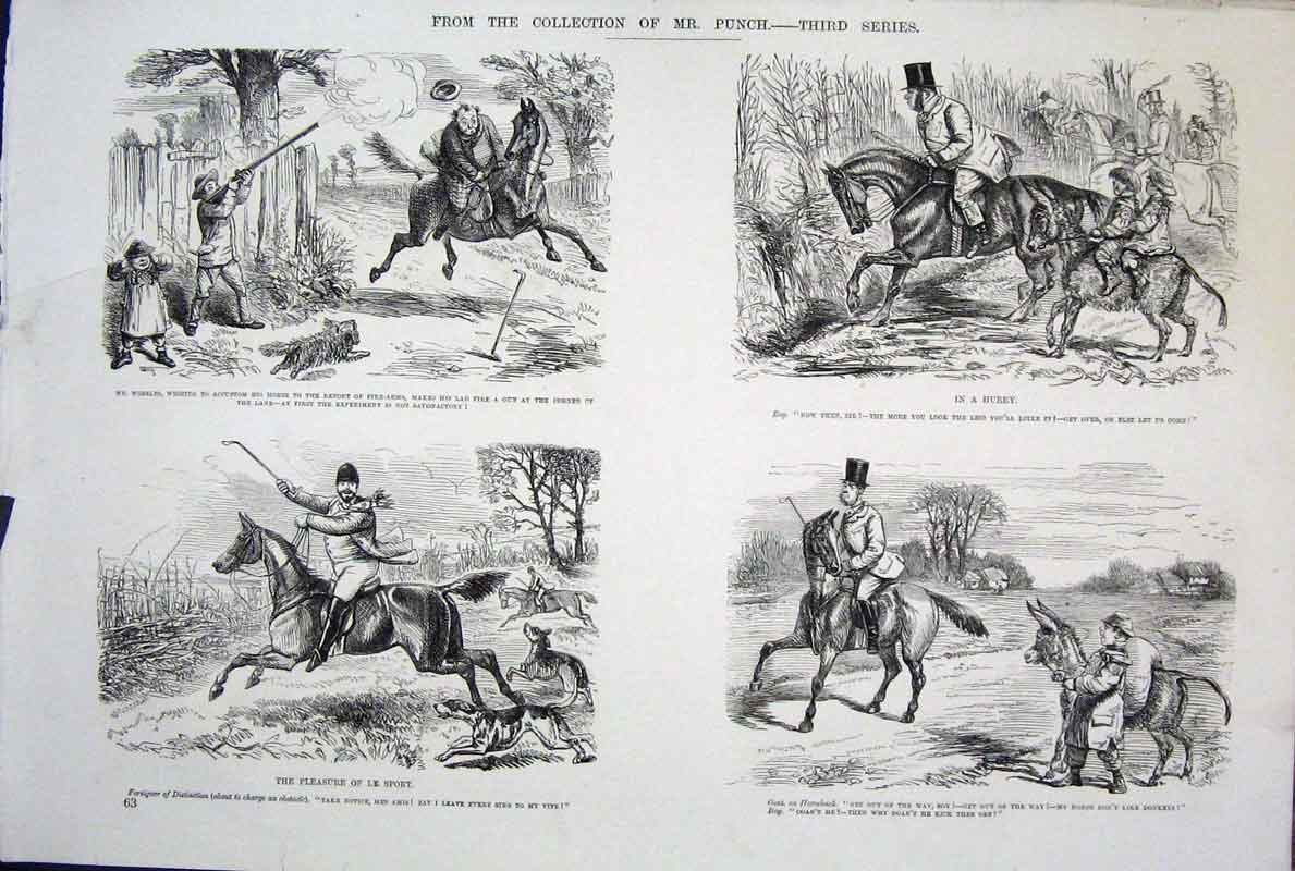 Original Old Antique Print Mr Punch Third Series C1878 By John Leech Victorian