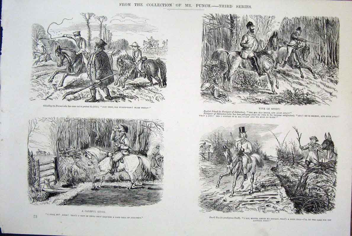 Original Old Antique Print Collection Third Series Mr Punch By John Leech