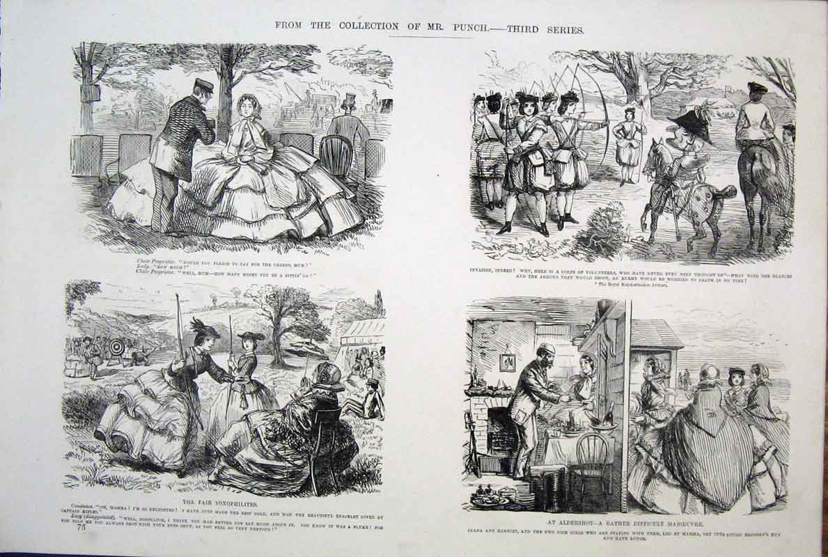 Original Old Antique Print Life & Character By John Leech Mr Punch *12