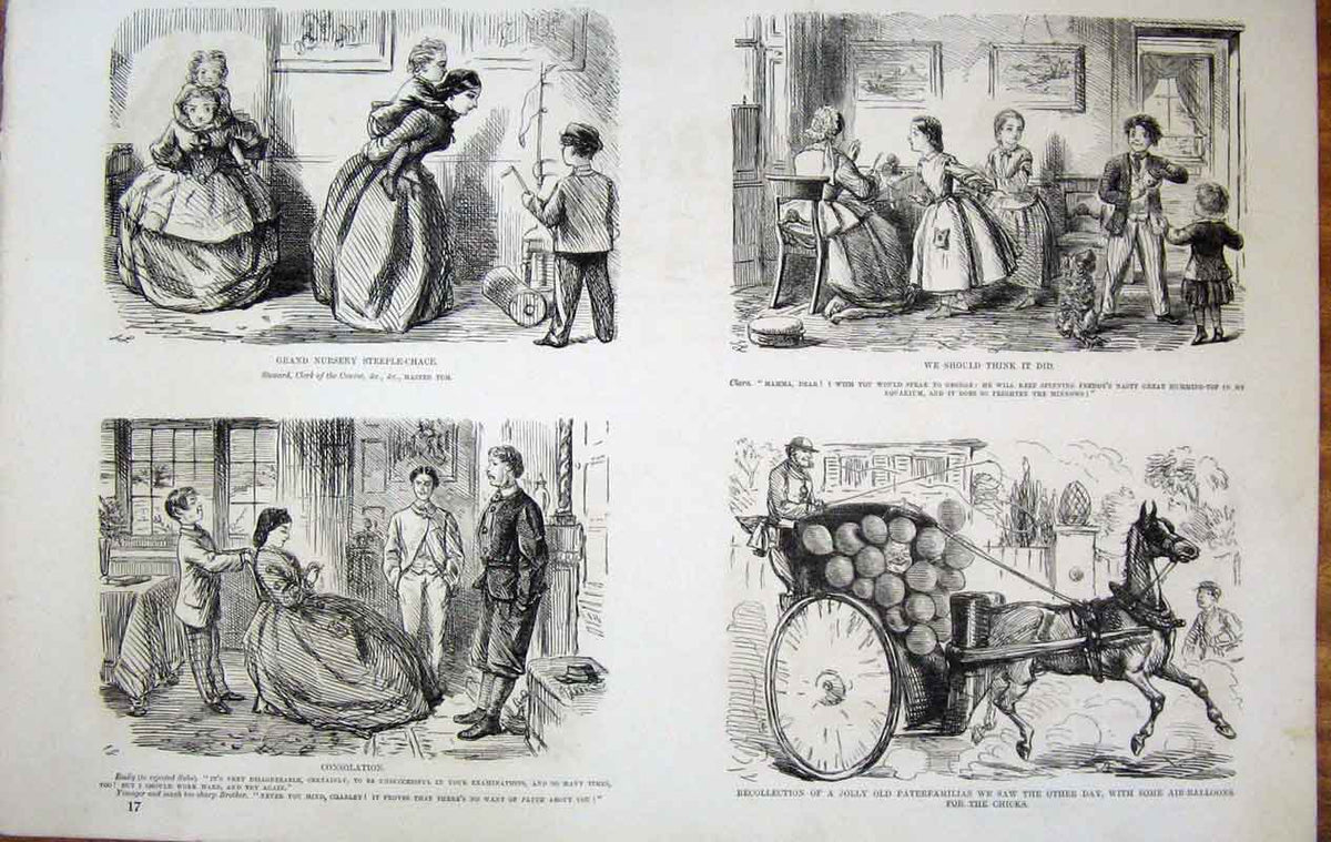 Original Old Antique Print Mr Punch Fourth Series By John Leech 1878 Victorian