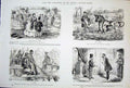 Original Old Vintage Print Life & Character Mr Punch By John Leech 17