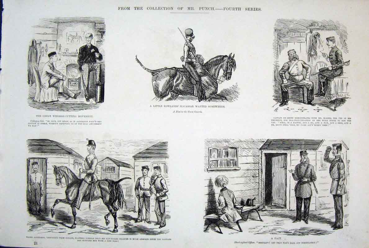Original Old Antique Print 4Ht Series Mr Punch By John Leech C1878