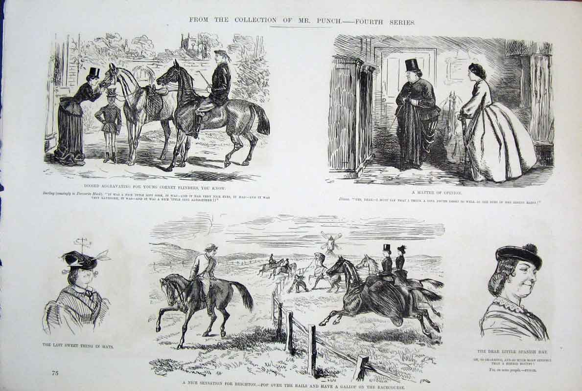 Original Old Antique Print C1878 Life & Character Series 19th
