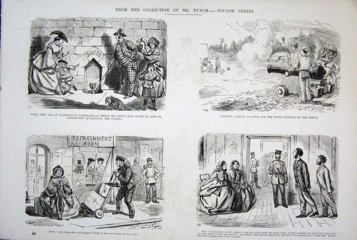 Original Old Antique Print By John Leech Mr Punch 1878 Fourth Series Victorian