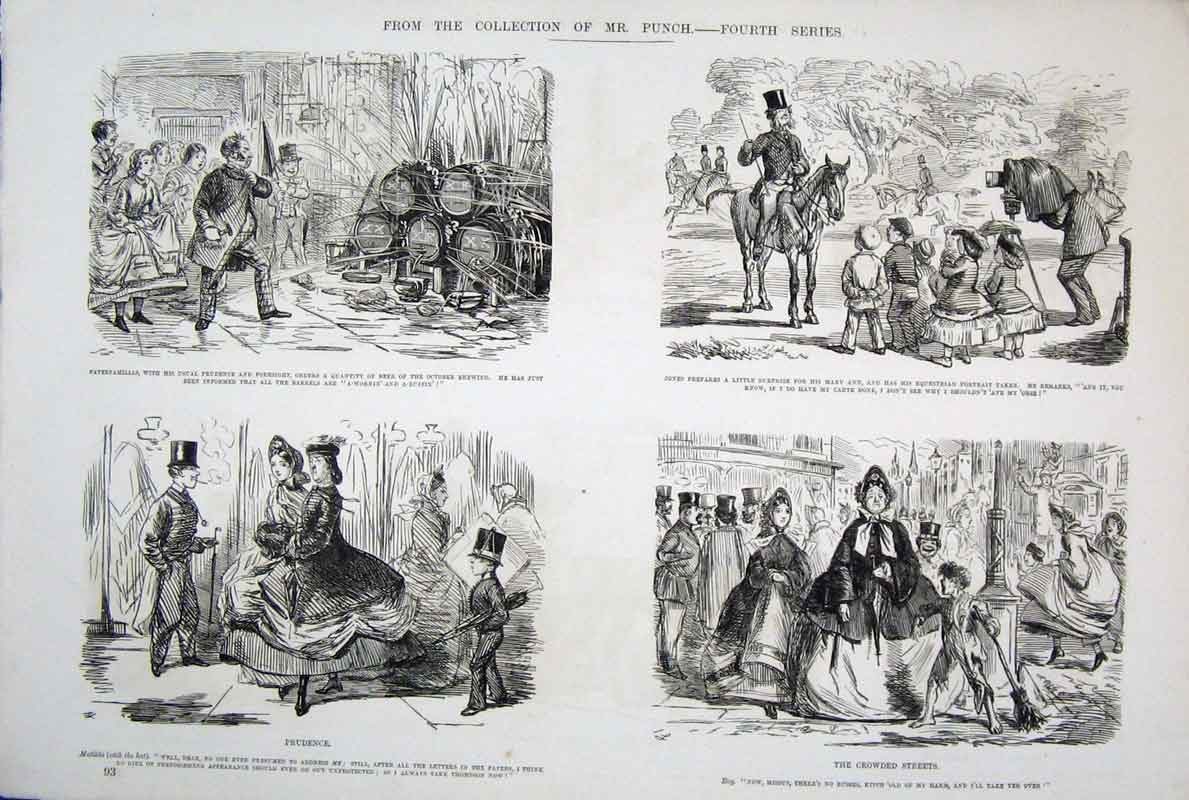 Original Old Antique Print Ref.28 John Leech Mr Punch Fourth Series 1878