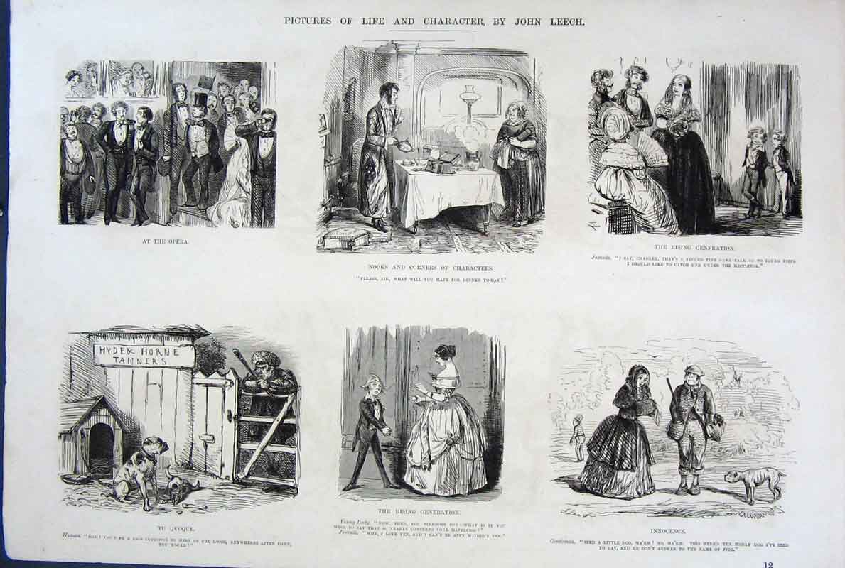Original Old Antique Print C1878 Mr Punch SeriesBy John Leech 19th