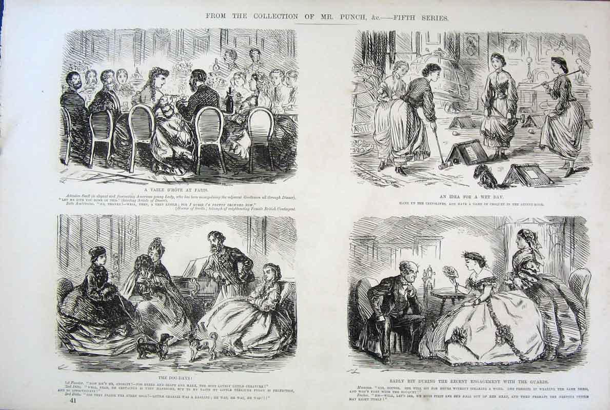 Original Old Antique Print 5Th Series By John Leech Mr Punch C1878