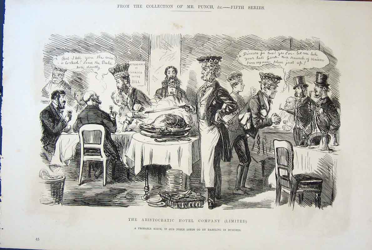 Original Old Antique Print Ref.33 Life & Character Mr Punch Leech 5Th Series