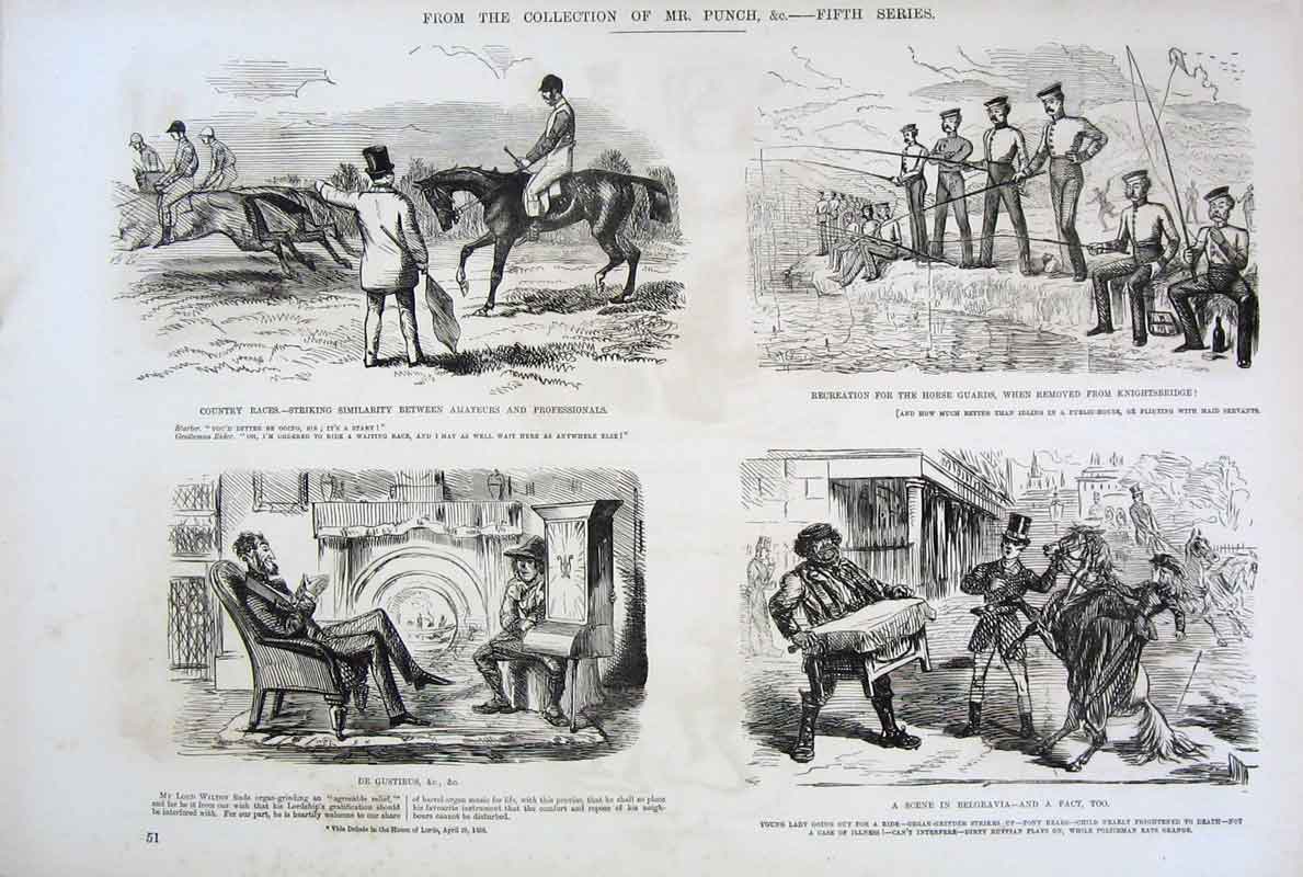 Original Old Antique Print C1878 By John Leech Mr Punch Fifth Series Victorian