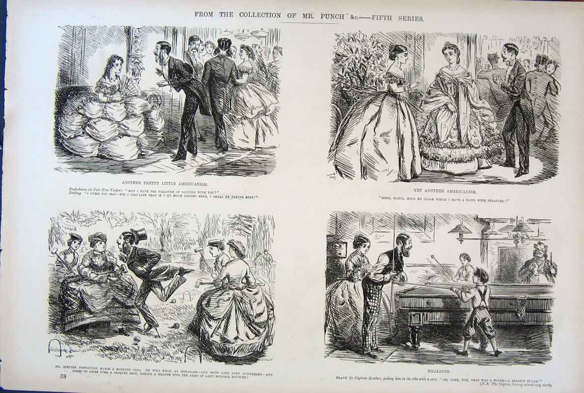 Old Antique Print Mr Punch By Leech 5Th Seriesv Ictorian Life & Character