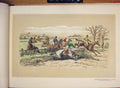 Original Old Antique Print Tumbletown Steeple Chase Fine Art Hand Colored Sketch