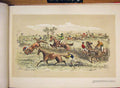 Old Antique Print Tumbletown Hand Colored Drawing Steeple Chase Fine Art