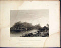 Original Old Antique Print Mount Tom And The Connecticut River America