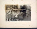 Original Old Antique Print Bridge At Norwich Connecticut America