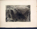 Original Old Antique Print The Catterskill Falls America C1839 Art Victorian