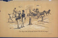 Original Old Antique Print Street Scene C1881 Horse Cart Men Watching Victorian