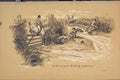 Original Old Antique Print C1881 Horses Jumping Gate Falling Country Lane 19th