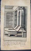 Original Old Antique Print By J. Schubler Fine Art C1702 Engraving Altars
