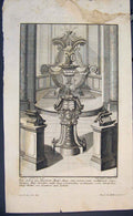 Original Old Antique Print By J. Schubler Fine Art Engraving C1702