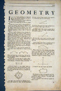 Original Old Antique Print Blomes Receptions Geometry Ref.2