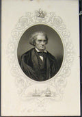 Original Old Antique Print J C Calhouin Portrait Fine Art C1895 19th