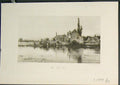 Original Old Antique Print Mill Pool Lake River Fine Art C1898 19th