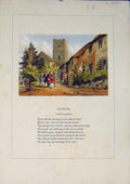 Original Old Antique Print Grahame Sabbath Morning Poem Poetry Art C1875 19th
