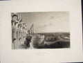 Original Old Antique Print Stirling Castle Ramparts Scotland