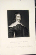 Original Old Antique Print Potrate Archibald First Marquis Argyll C1877 19th