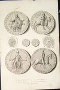 Original Old Antique Print Seal Coin Coins Malcom William David Baliol 20th