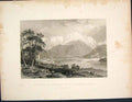 Old Antique Print Ben Nevis Entrance Caledonian Canal Inverness Scotland