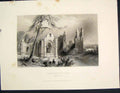 Old Antique Print Lincluden College Dumfries Dumfrieshire Scotland C1877 19th