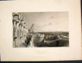 Original Old Antique Print Stirling Castle Ramparts Scotland Fine Art