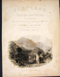 Original Old Antique Print Scotland Pass Trosachs Loch Katrine