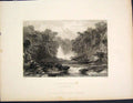 Original Old Antique Print Bonniton Lynn River Clyde Scotland
