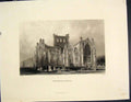Original Old Antique Print Melrose Abbey Scoltand Fine Art C1877 19th