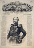 Original Old Antique Print Portrait Prussia Prince Regent Fine Art 1859 19th
