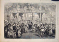 Original Old Antique Print Reubens Marriage Wedding Artist French 1859 Victorian