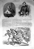 Old Antique Print Pope Pie Pius Cardinal Antonelli Indian Couriers India