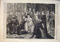 Original Old Antique Print Phillippe Auguste Excommunication Desanges 1859 19th