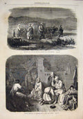 Original Old Antique Print Russian Army Russia Ivan Peter Benediction 1859 19th